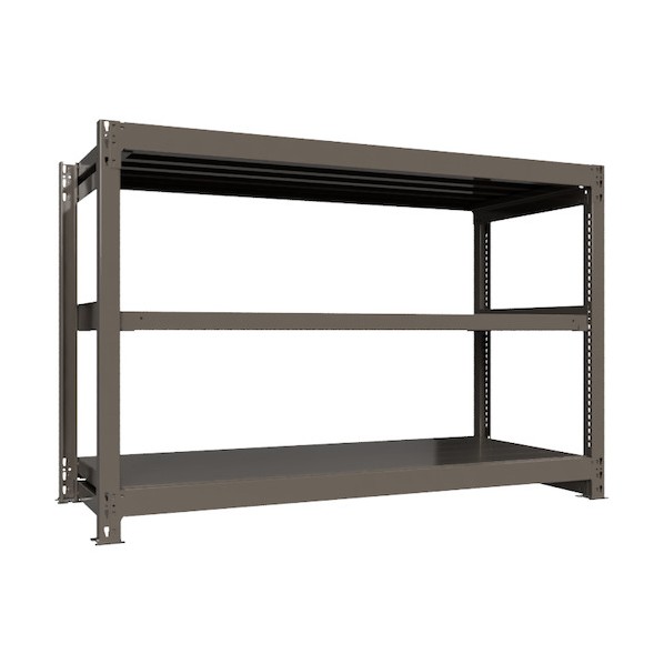 ※法人専用品※HIKARI製作所 重量ボルトレスラック 段荷重1000Kg H1200&times;W1800&times;D750 天地3段 単体グレー TH1000-467T3 1点｜DIY FACTORY ONLINE SHOP