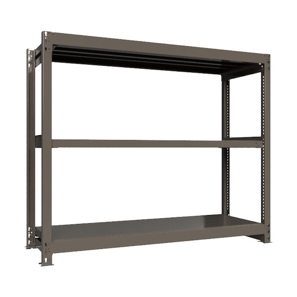 ※法人専用品※HIKARI製作所 重量ボルトレスラック 段荷重1000Kg H1500&times;W1800&times;D600 天地3段 単体グレー TH1000-566T3 1点｜DIY FACTORY ONLINE SHOP