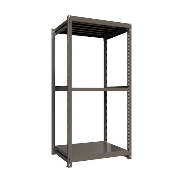 ※法人専用品※HIKARI製作所 重量ボルトレスラック 段荷重1000Kg H2400&times;W1200&times;D900 天地3段 単体グレー TH1000-849T3 1点｜DIY FACTORY ONLINE SHOP