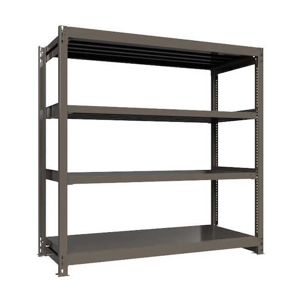 ※法人専用品※HIKARI製作所 重量ボルトレスラック 段荷重1000Kg H1800&times;W1800&times;D750 天地4段 単体グレー TH1000-667T4 1点｜DIY FACTORY ONLINE SHOP