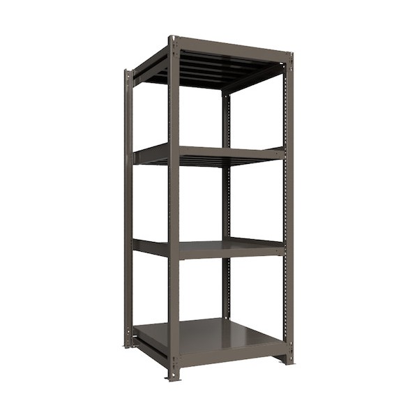 ※法人専用品※HIKARI製作所 重量ボルトレスラック 段荷重1000Kg H2100&times;W900&times;D900 天地4段 単体グレー TH1000-739T4 1点｜DIY FACTORY ONLINE SHOP