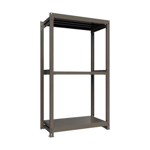 ※法人専用品※HIKARI製作所 重量ボルトレスラック 段荷重1000Kg H2100&times;W1200&times;D600 天地3段 単体グレー TH1000-746T3 1点｜DIY FACTORY ONLINE SHOP