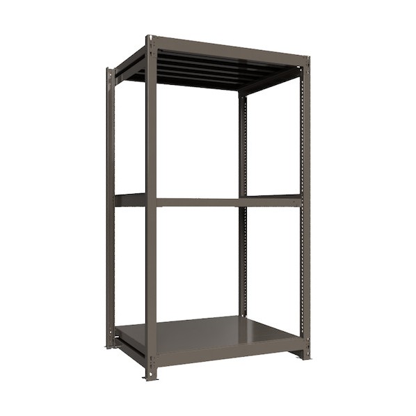 ※法人専用品※HIKARI製作所 重量ボルトレスラック 段荷重1000Kg H2100&times;W1200&times;D900 天地3段 単体グレー TH1000-749T3 1点｜DIY FACTORY ONLINE SHOP
