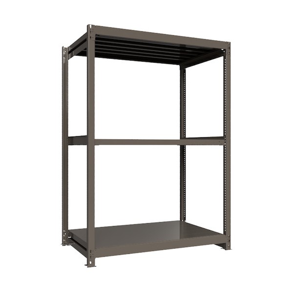 ※法人専用品※HIKARI製作所 重量ボルトレスラック 段荷重1000Kg H2100×W1500×D900 天地3段 単体グレー TH1000-759T3 1点|DIY FACTORY ONLINE SHOP