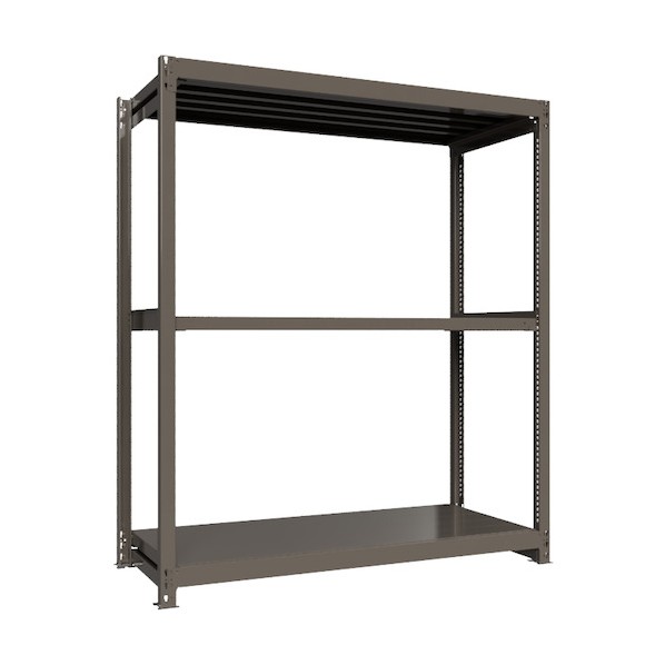 ※法人専用品※HIKARI製作所 重量ボルトレスラック 段荷重1000Kg H2100×W1800×D750 天地3段 単体グレー TH1000-767T3 1点|DIY FACTORY ONLINE SHOP