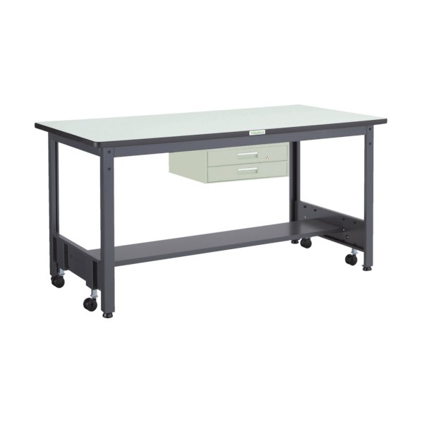 中荷重作業台（500kg）CFW型 1500X900XH740 2段引出付 ダークグレー色 CFWP-1590F2