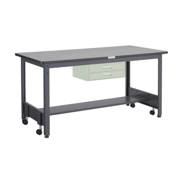 ※法人専用品※トラスコ(TRUSCO) 中荷重作業台(500kg)CFW型 1500X900XH740 2段引出付 ダークグレー色 CFWR-1590F2 1点｜DIY FACTORY ONLINE SHOP