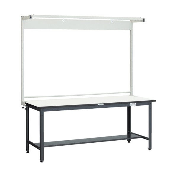 トラスコ(TRUSCO) 中荷重作業台(500kg)AEW型 1800X750XH1948(全高) ツールハンガー付 ダークグレー色 AEWR-1875THN 0