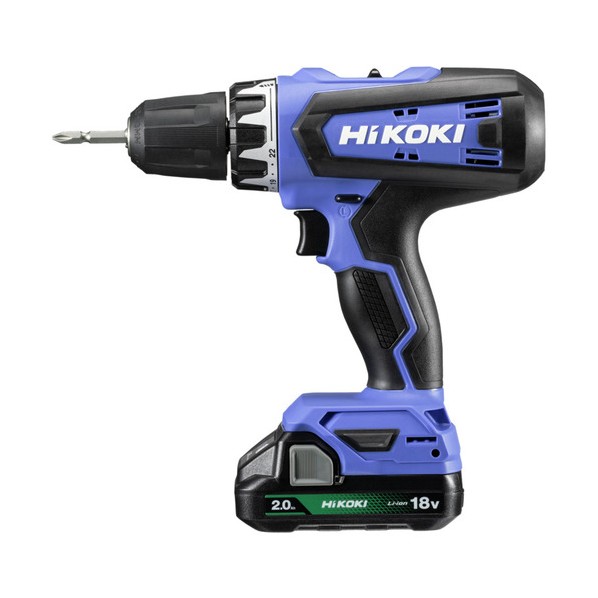 HiKOKI(ハイコーキ) FDS18DF(BG) 18V コードレス ドライバドリル 22段クラッチ バッテリー×1個 充電器 ケース付 1台