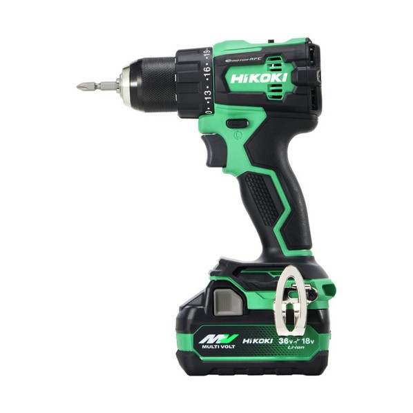 HiKOKI(ハイコーキ) DS18DE (2XPZ) 18V コードレス ドライバドリル セット (電池2個･充電器･ケース付) 22段クラッチ アグレッシブグリーン 1台｜DIY FACTORY ONLINE SHOP