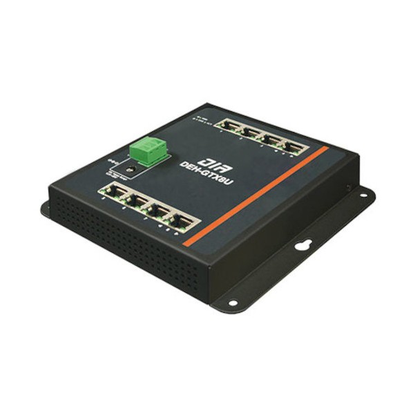 ※法人専用品※ダイヤトレンド 産業用イーサネットスイッチングハブ ギガビットタイプ 8ポート フラット設計 DEH-GTX8U 1個|DIY FACTORY ONLINE SHOP
