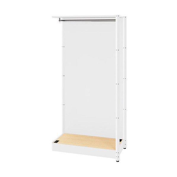 シェルフラック（ワードローブ メレム MU型/天板:シルクウッド 本体:サテンホワイト/W925×H1813 MU-0918RW-SWS 1台
