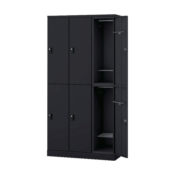 ※法人専用品※ナイキ ロッカー 6人用 GL型 扉:ブラック/本体:ブラック ブラック GL6M-B 1台|DIY FACTORY ONLINE SHOP