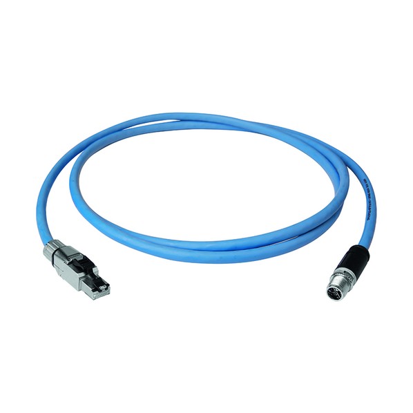 ※法人専用品※日本テレガートナー LANケーブル L80104A0001(STX S/FTP patch cord M12-X(m)/RJ45 Cat．6A 7．5m XFRNC Blue) 青 100017249 0｜DIY FACTORY ONLINE SHOP 28,536円
