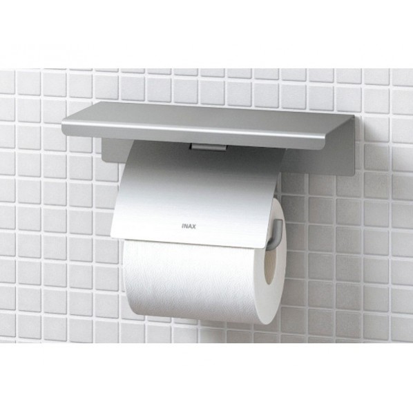 棚付紙巻きタバコ器広広とした棚 235×107×108粍 ステンレスヘアライン FKF-AE34WB 1点 日用品雑貨・文房具・手芸-トイレ用品-その他