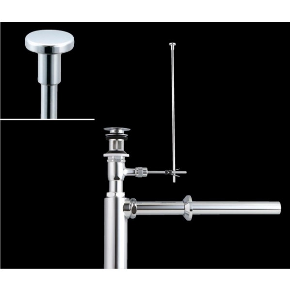 ポップアップ式排水金具(呼び径32mm) 壁排水ボトルトラップ(排水口カバー付) LF-706PACU 1点｜DIY FACTORY ONLINE SHOP