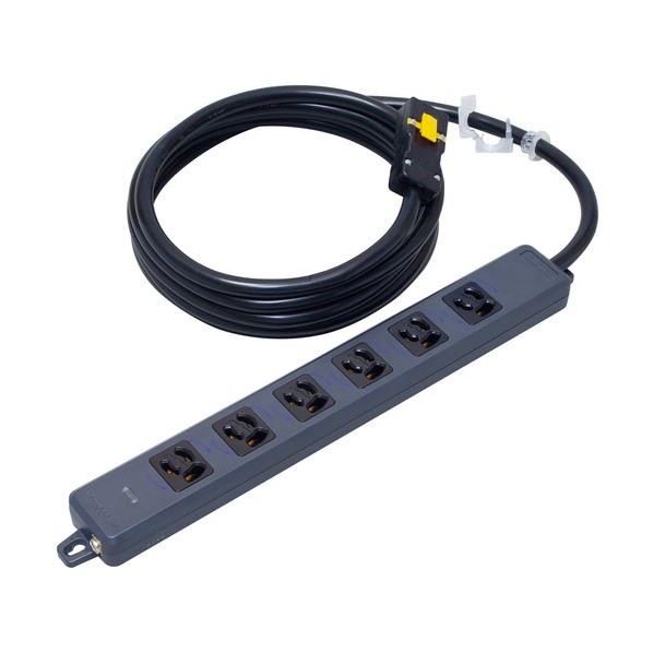 横形OA用抜け打ちきり舞い降りる水道栓6コ口 照明ランプ、磁石付 VCT5m馬具繋ぎ付 黒 黒 MR7906NT5BBB