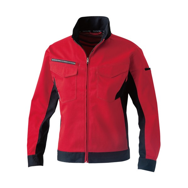 桑和 3472-00 長袖ブルゾン レッド L L レッド 3472-00-043-L|DIY FACTORY ONLINE SHOP