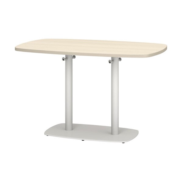 ※法人専用品※アイリスチトセ カフェテーブル ホワイトベース脚 ラウンド天板 W1400XD800XH720 ライトオーク CAFT-B2-R1480-MW-LOK 0｜DIY FACTORY ONLINE SHOP