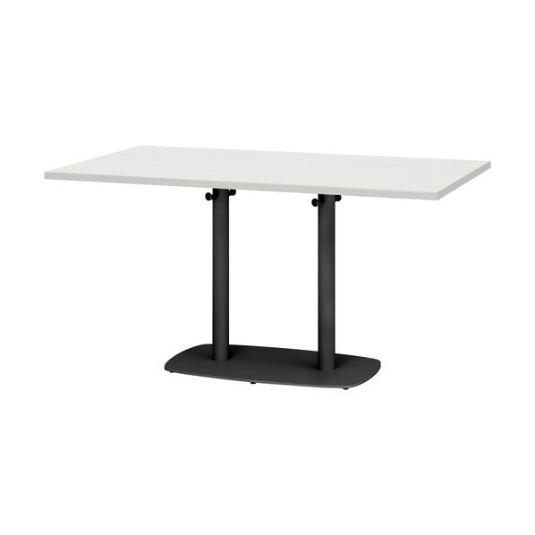 ※法人専用品※アイリスチトセ カフェテーブル ブラックベース脚 スクエア天板 W1400XD800XH720 ホワイト CAFT-B2-K1480-MB-W 0|DIY FACTORY ONLINE SHOP