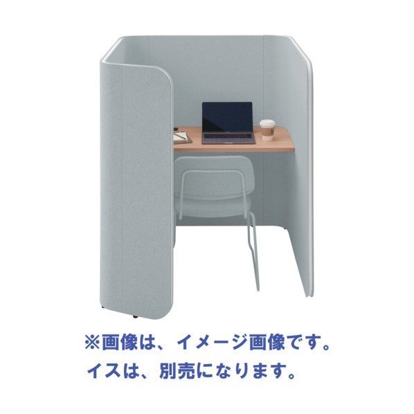 ※法人専用品※アイリスチトセ デスクブース Focus booth5 メラミン天板KM H1560 ライトグレー ライトグレー FDCBH-1560-BKM-G/KM307/GTN38 0｜DIY FACTORY ONLINE SHOP