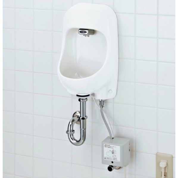 LIXIL 壁付手洗器(自動水栓･100V) ハイパーキラミック 壁排水･壁給水 250×190×420mm ピュアホワイト AWL-71U2AM(P)(100V)/BW1 1点