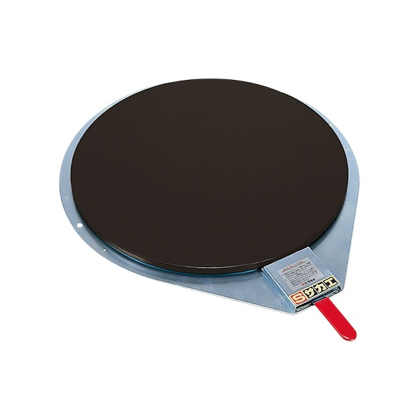 サカエクルクル回転盤(KS/スチールタイプ/ゴムマット付/ハンドストッパー付)KS-410BK