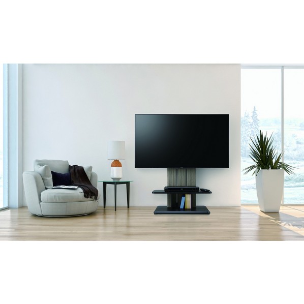 壁寄せテレビ受像機台 薄墨色×黒いこと DCK-1280FS-GB 1個