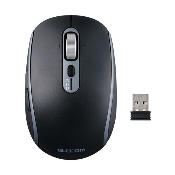 マウス 無線 Bluetooth マルチペアリング 充電式 M 静音 チルトホイール付 ブラック ブラック M-PN10MBMSBK