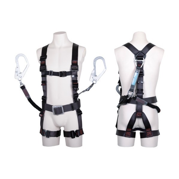 藤井電工 墜落制止用器具フルハーネス型ランヤード付 Lサイズ TH-506-CRNV93SV-OT-DG-BK-L2R23 1個 25,379円
