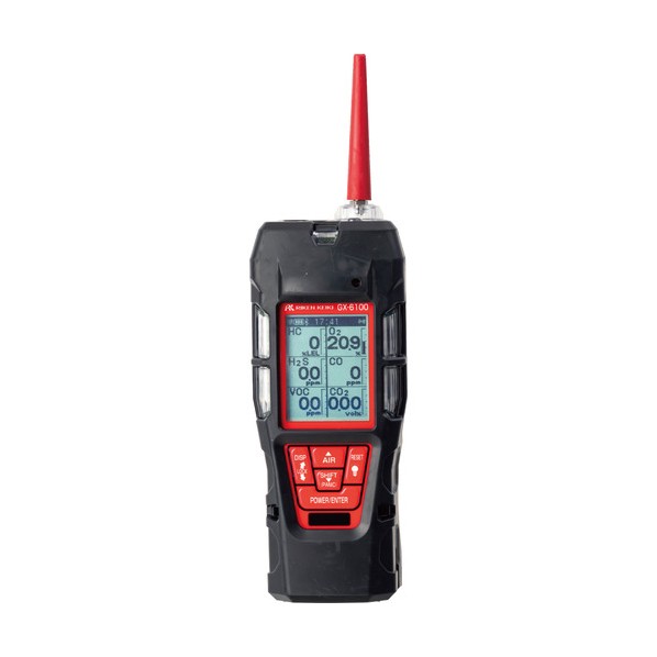 持ちはこぶ型マルチ屁っ放りさがし当てる器GX―6100（メタン･O･一燻すカーボン（H差しつかえ切り詰め）･アンモニア水･メタン（％LEL/音の大きさ％））蓄電池遣りかた GM13E4D3D0 00