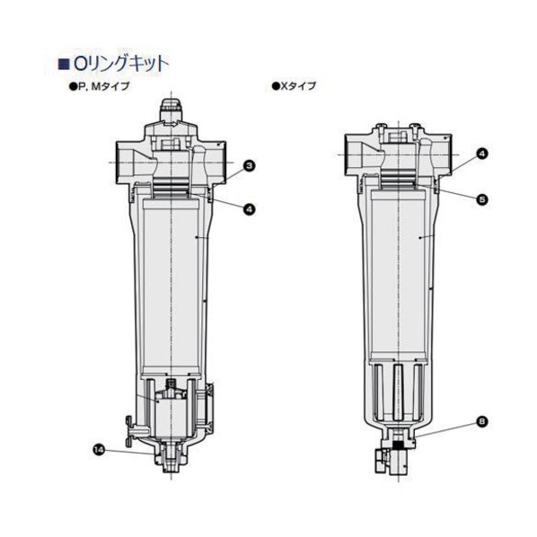 中形メインラインフィルタ AF2シリーズ Oリング AF2-24K-FLA12534
