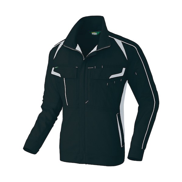 春夏長袖ストレッチブルゾン（エコワーカーストレッチ） ブラック SS SS ブラック×シルバーグレー AZ1930-010-SS