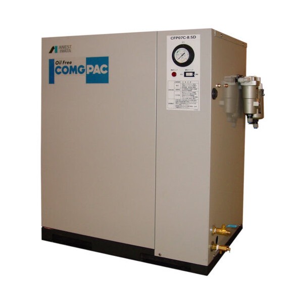 ハンデ手合い オイルフリーコンプレッサ 0．75KW 単相100V CFP07CB-8.5C6