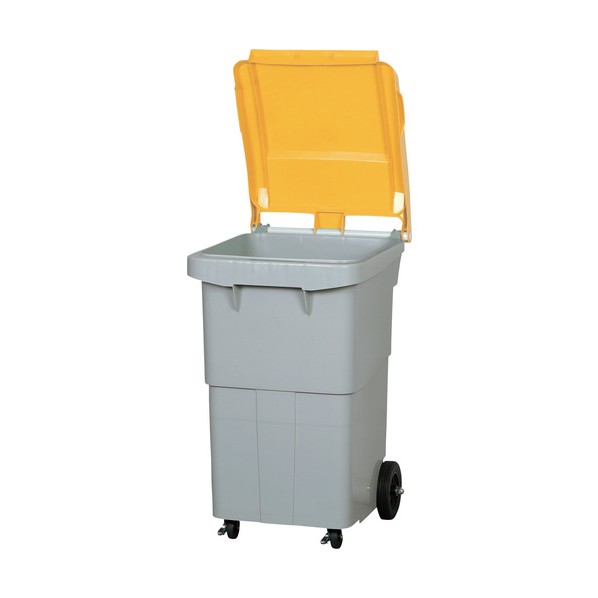 ※法人専用品※サンコー 紙くずかご SCB200P 620000 200L 薄墨色/黄色 底部水抜き栓付 200L 薄墨色/黄色 62000002GLYES 1点