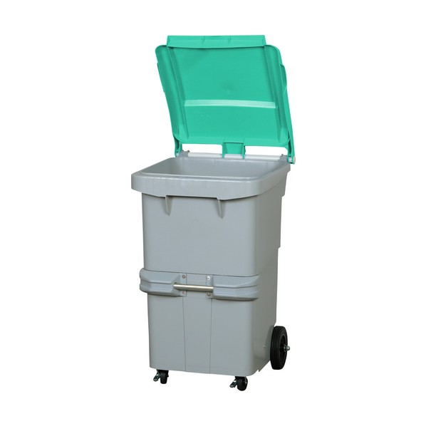 ※法人専用品※サンコー 紙くずかご SCB200 620000 200L 薄墨色/緑であること 底部水抜き栓付 200L 薄墨色/緑であること 62000001GLGRS 1点