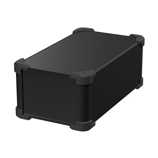 ※法人専用品※タカチ電機工業 コーナーガード付アルミケース ブラック / ブラック AUG133-20-36-BB 0|DIY FACTORY ONLINE SHOP