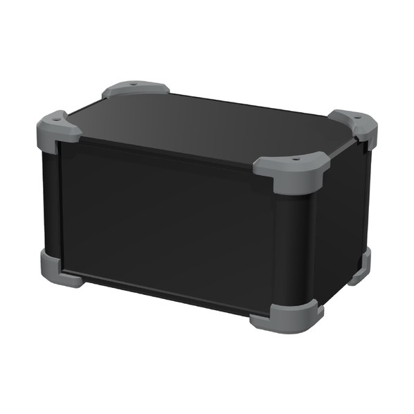 ※法人専用品※タカチ電機工業 コーナーガード付アルミケース ブラック / グレー AUG133-25-16-BG 0|DIY FACTORY ONLINE SHOP