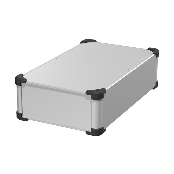 ※法人専用品※タカチ電機工業 コーナーガード付アルミケース シルバー / ブラック AUG133-30-50-SB 0｜DIY FACTORY ONLINE SHOP
