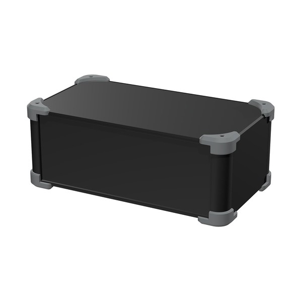 ※法人専用品※タカチ電機工業 コーナーガード付アルミケース ブラック / グレー AUG133-36-20-BG 0|DIY FACTORY ONLINE SHOP