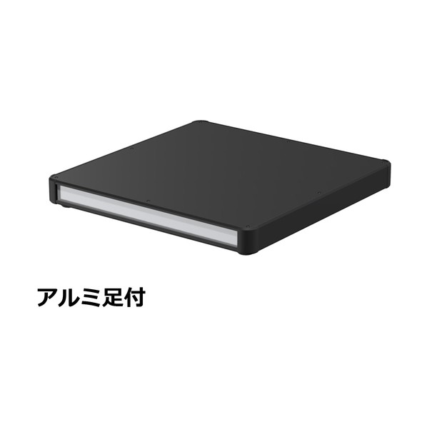 タカチ電機工業 アルミサッシケース カバー･側板･コーナー ブラック/パネル シルバー AU44-43-43AP-BS 0