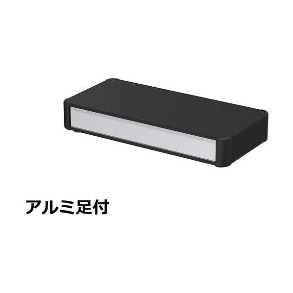 ※法人専用品※タカチ電機工業 アルミサッシケース カバー・側板・コーナー:ブラック/パネル:シルバー AU66-43-20AH-BS 0｜DIY FACTORY ONLINE SHOP