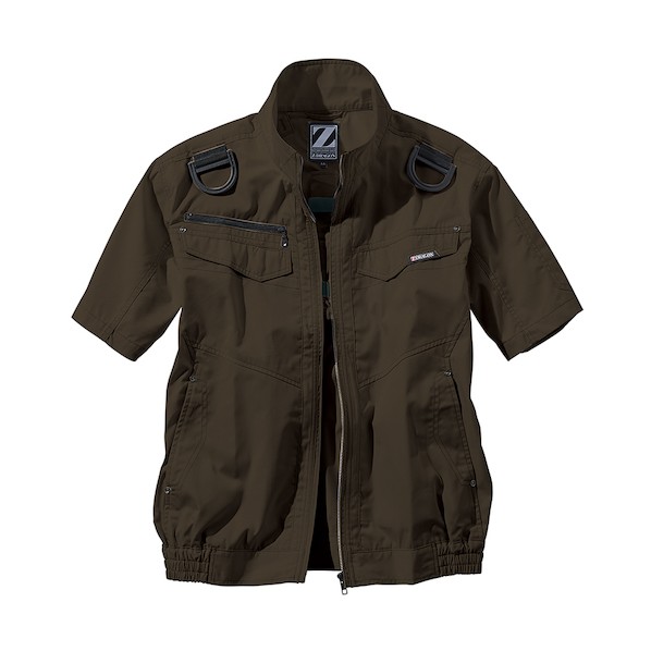 自重堂 空調服半袖ブルゾン オリーブ 4L 74130 1枚