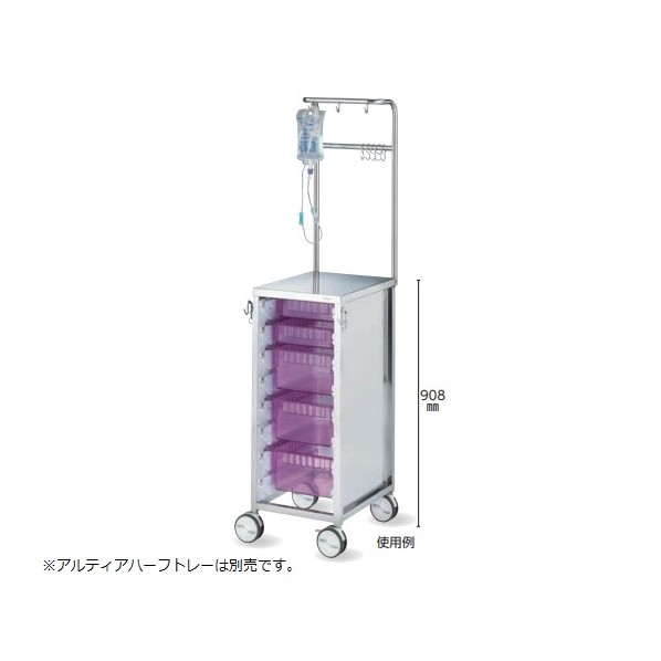 アズワン 小型点滴処置車 360&times;460&times;1590 8-6445-01｜DIY FACTORY ONLINE SHOP