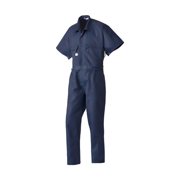 SS（春夏）真似形 空調設備つなぎ服（R）（半袖）9821 001ネイビーブルー M大いさ M ネイビーブルー 9821-001-M