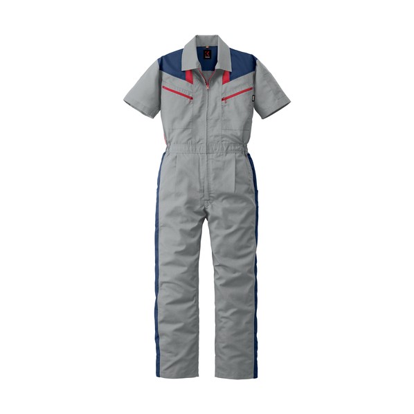 山田辰 半袖つなぎ服 シルバーグレー L 12-253-SG-L 1着｜DIY FACTORY ONLINE SHOP