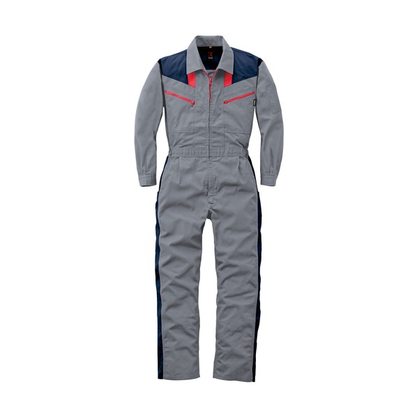 山田辰 つなぎ服 シルバーグレー 5L 12-203-SG-5L 1着|DIY FACTORY ONLINE SHOP