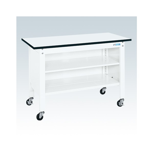 サカエ一人用作業台(CP/耐荷重150kg/ポリエステル天板/H810/キャスター付)CPB-096TW 41,535円