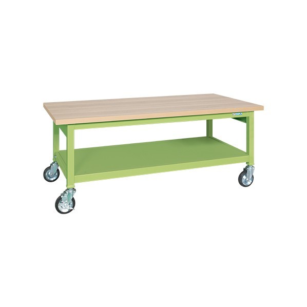 サカエ移動式重量作業台(GWB/耐荷重500kg/木目メラミン天板/H740)GWBM-189