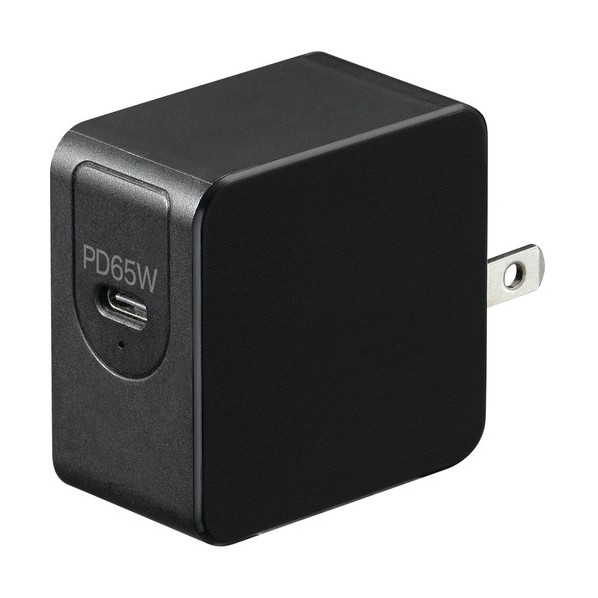 USBアダプター USBアダプター1ポートPD65Wブラック VFPD65BK 1個